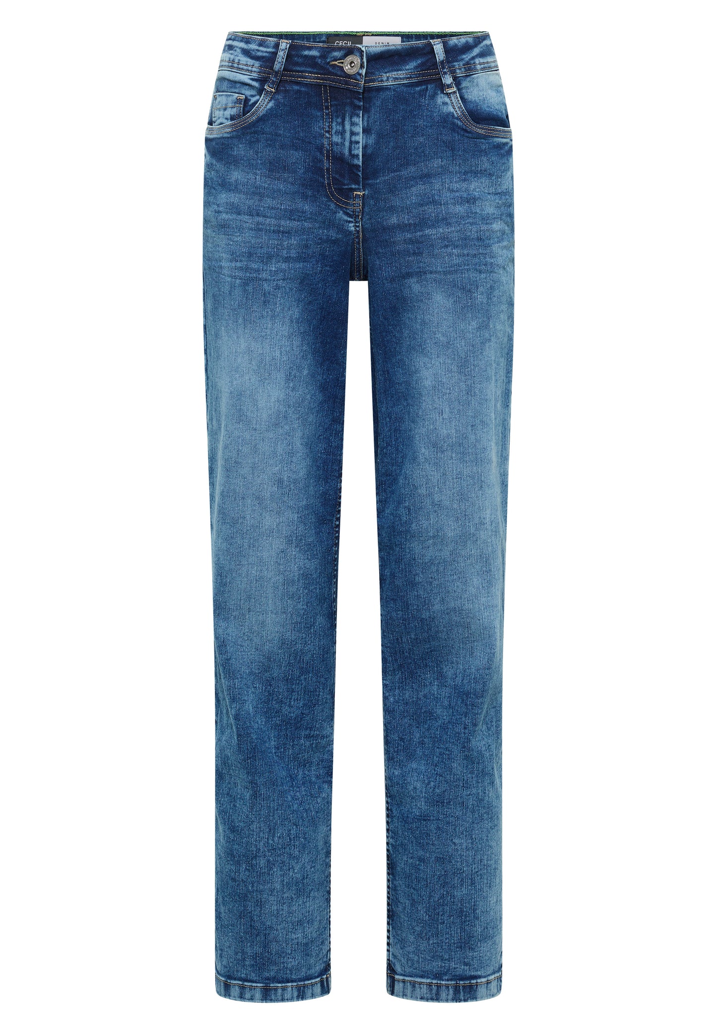 CECIL Wide Leg Jeans - Farbe: mid blue used wash