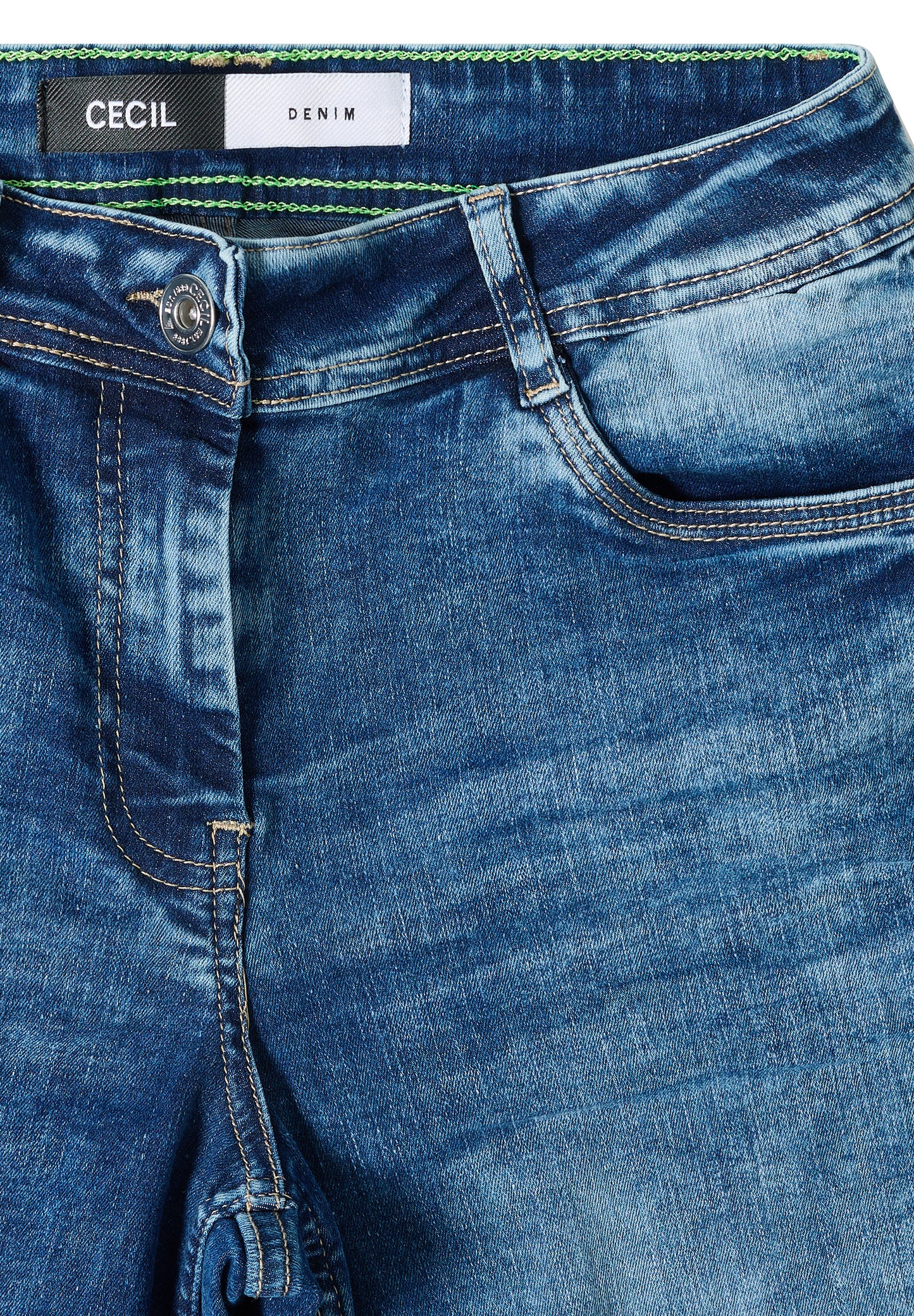 CECIL Wide Leg Jeans - Farbe: mid blue used wash