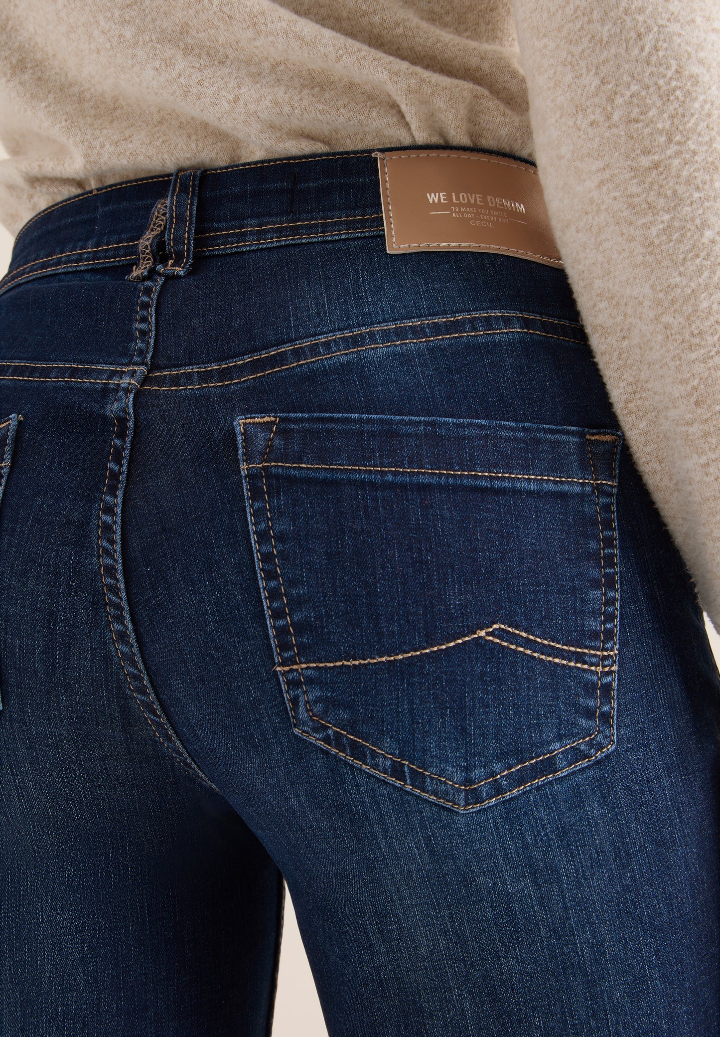 CECIL Bootcut Jeans - Farbe: Dark blue wash