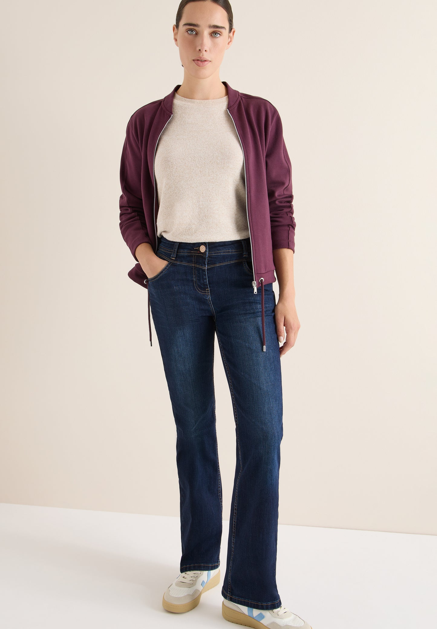 CECIL Bootcut Jeans - Farbe: Dark blue wash