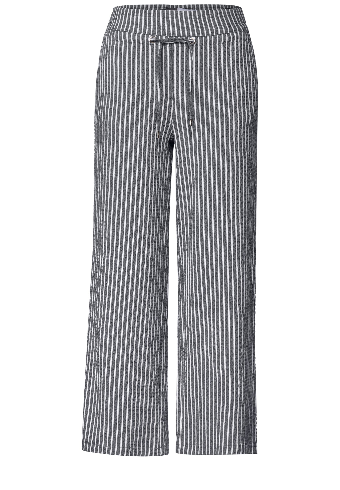 CECIL Gestreifte Seersucker Hose - Farbe: urban navy blue