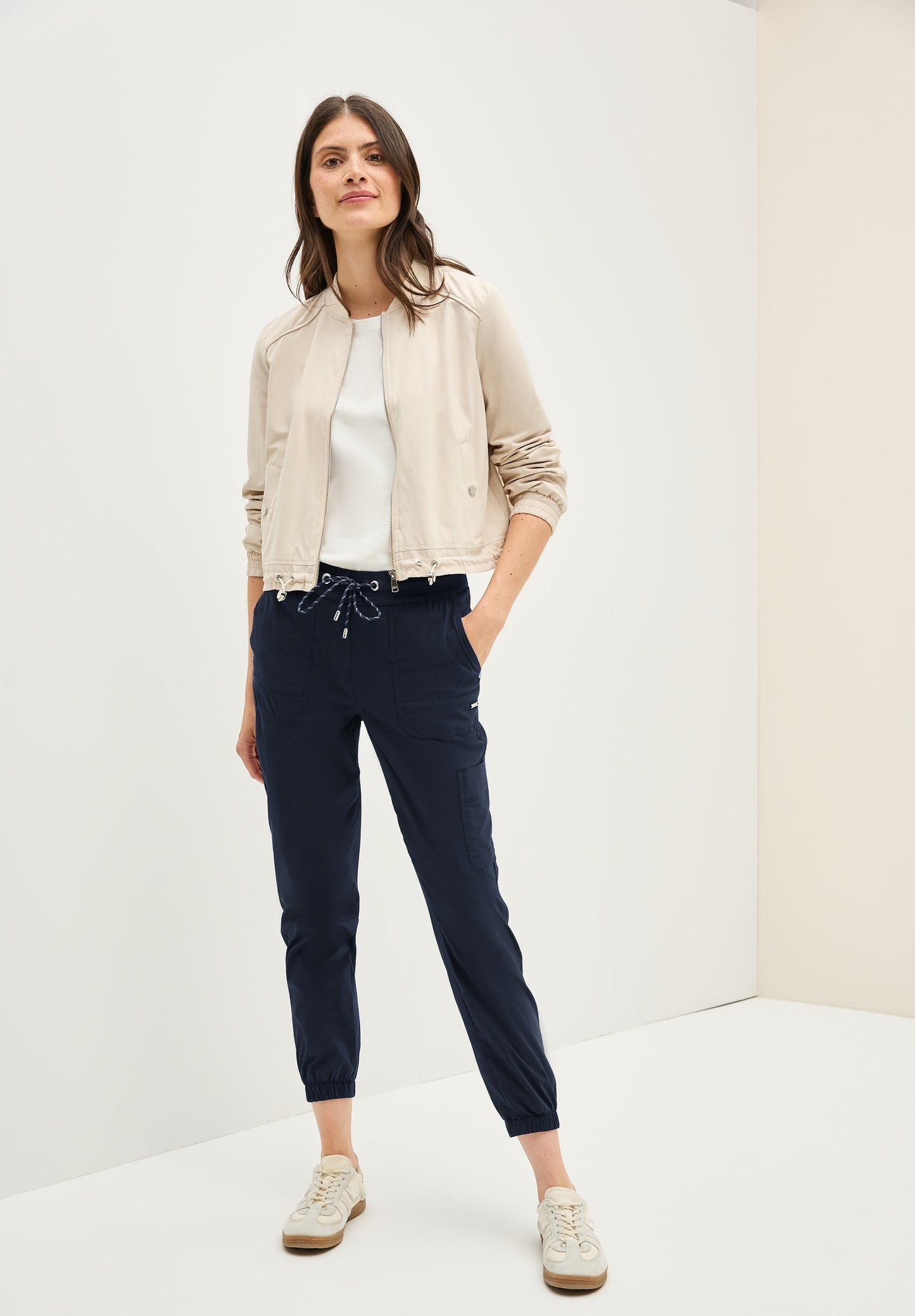CECIL Gestreifte Cargo Hose - Farbe: urban navy blue