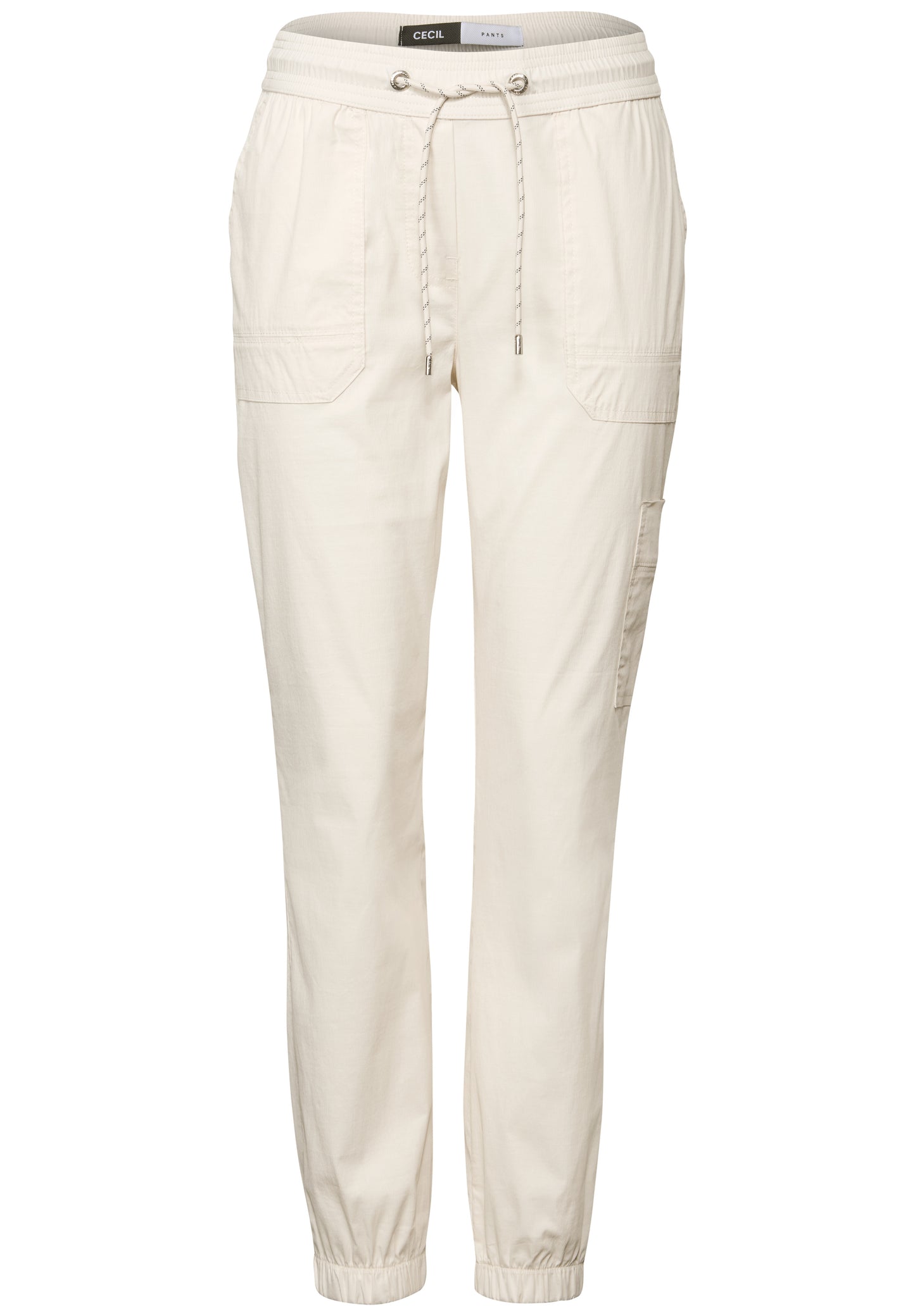 CECIL Gestreifte Cargo Hose - Farbe: light beige