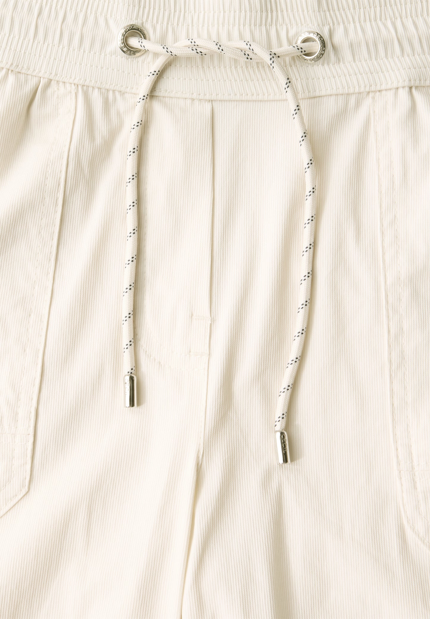 CECIL Gestreifte Cargo Hose - Farbe: light beige