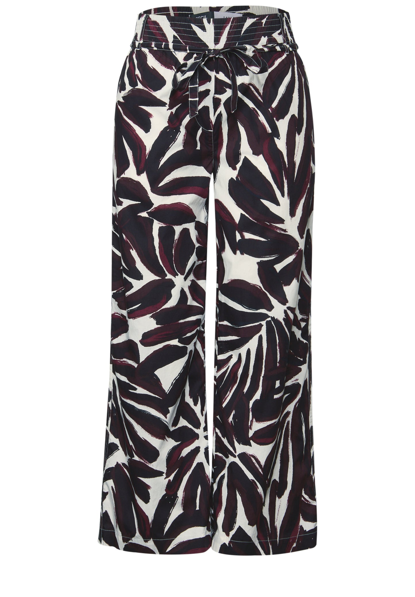 CECIL Gemusterte Wide Leg Hose - Farbe: mulberry red