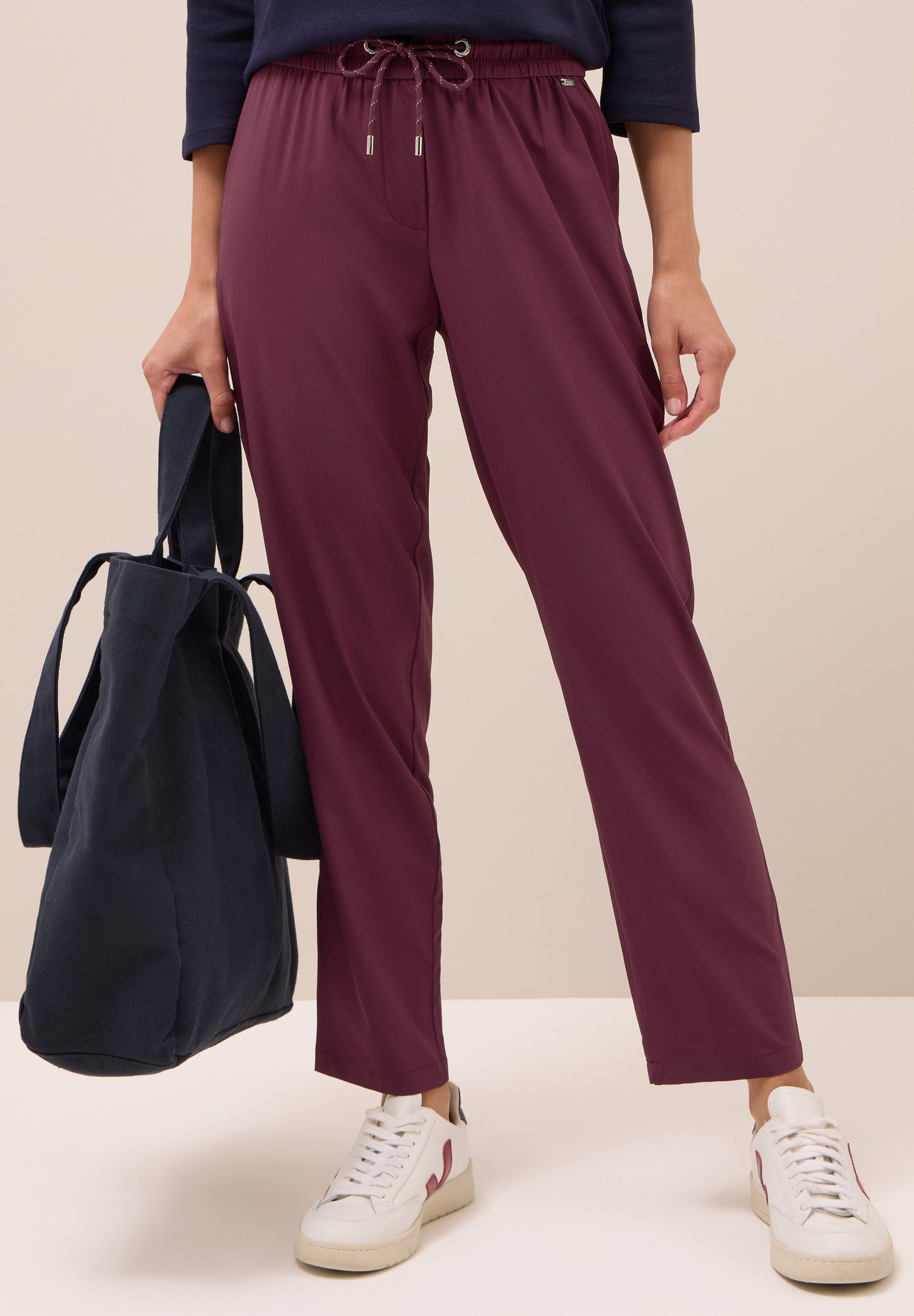 CECIL Hose im Casual Fit - Farbe: mulberry red