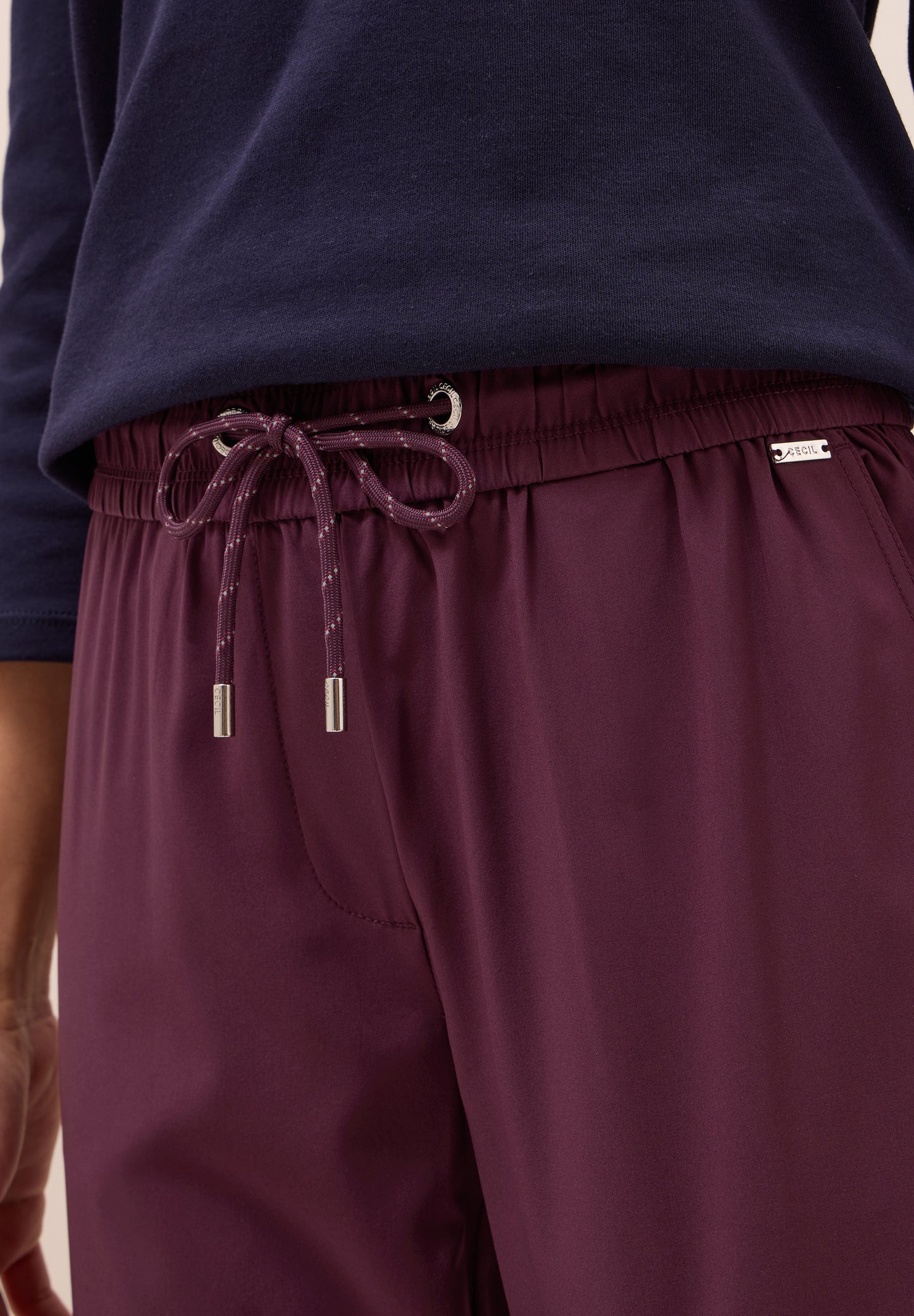 CECIL Hose im Casual Fit - Farbe: mulberry red