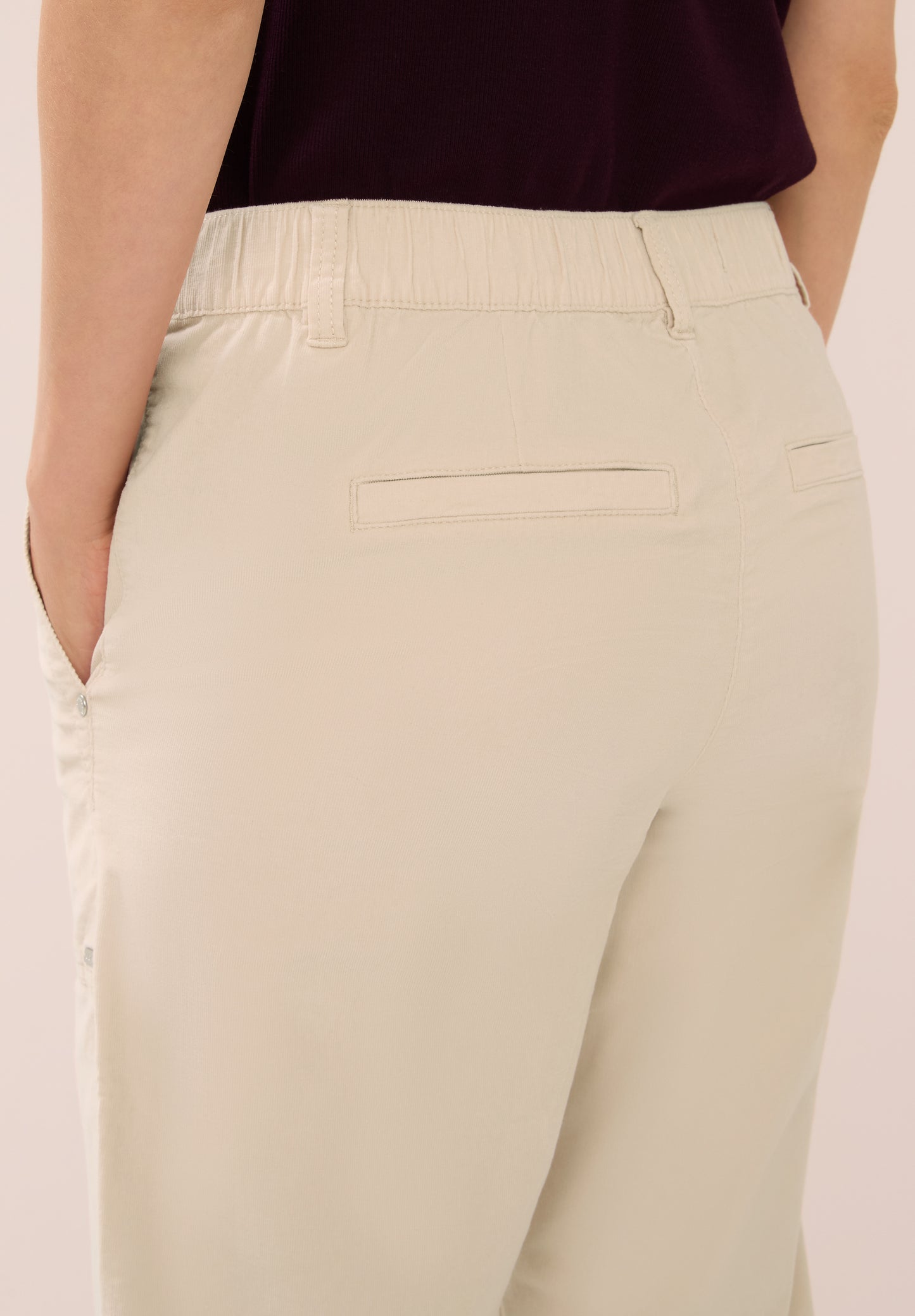 CECIL Wide Leg Cordhose - Farbe: oat milk beige