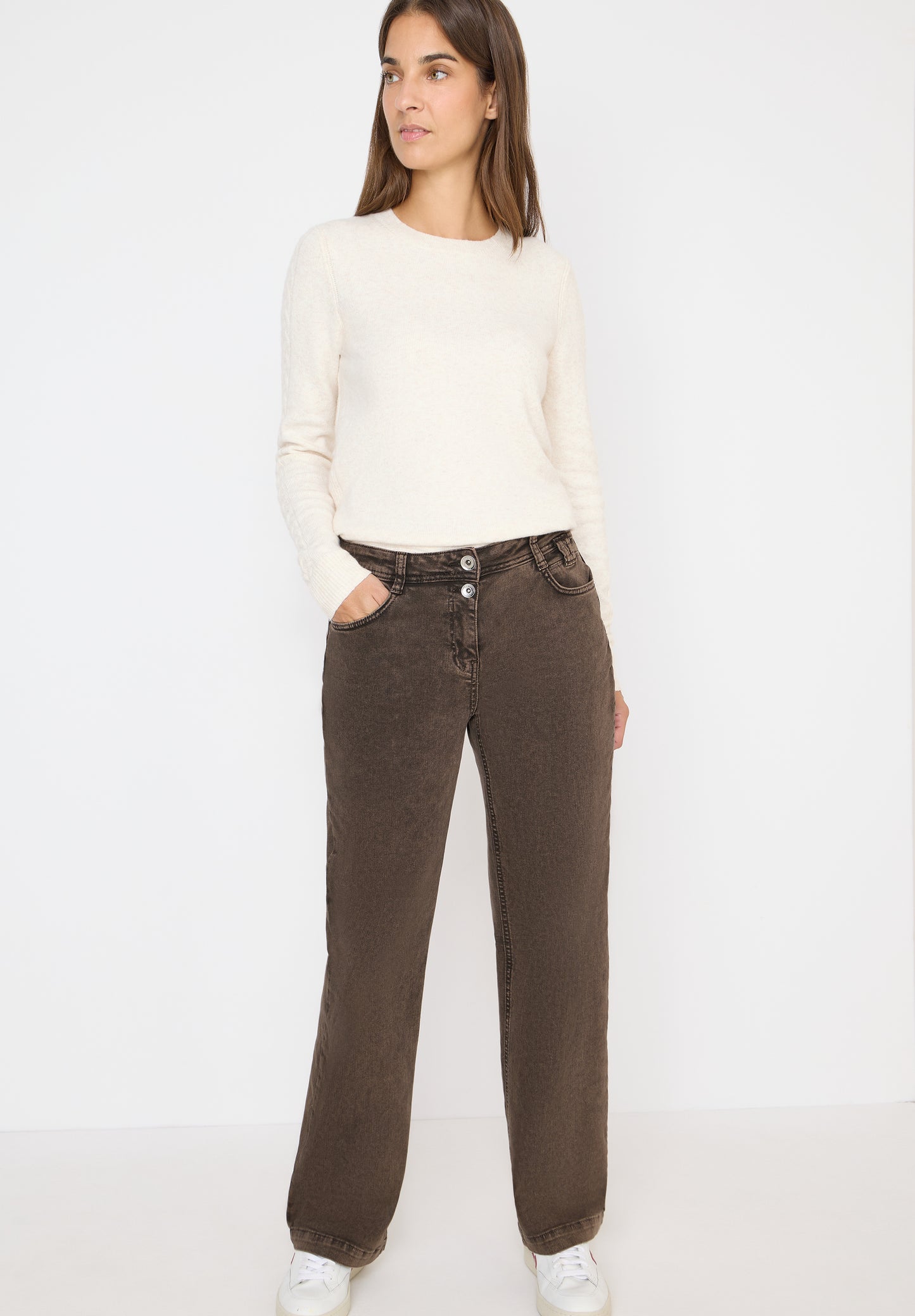CECIL Wide Leg Jeans - Farbe: chocolate mousse