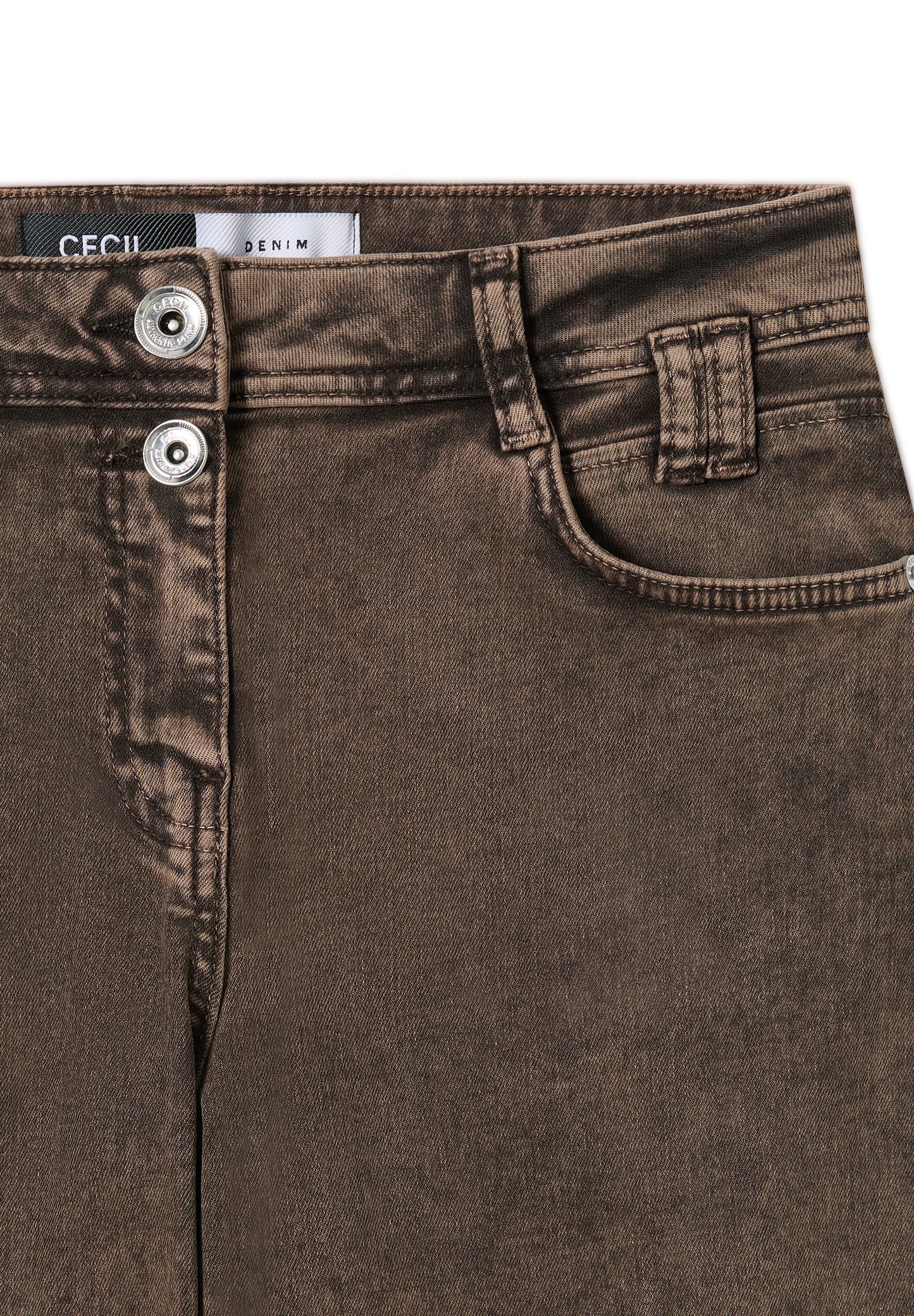 CECIL Wide Leg Jeans - Farbe: chocolate mousse