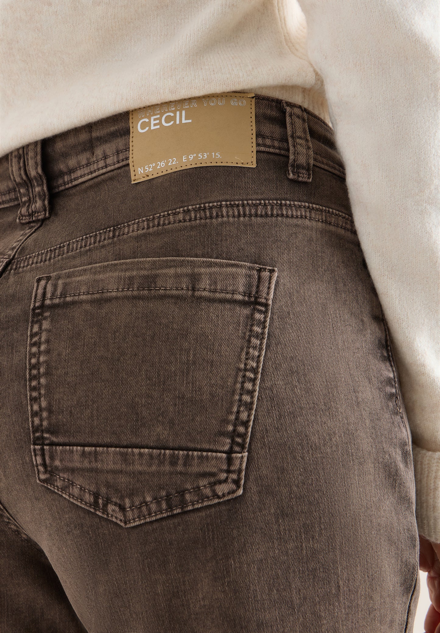 CECIL Wide Leg Jeans - Farbe: chocolate mousse