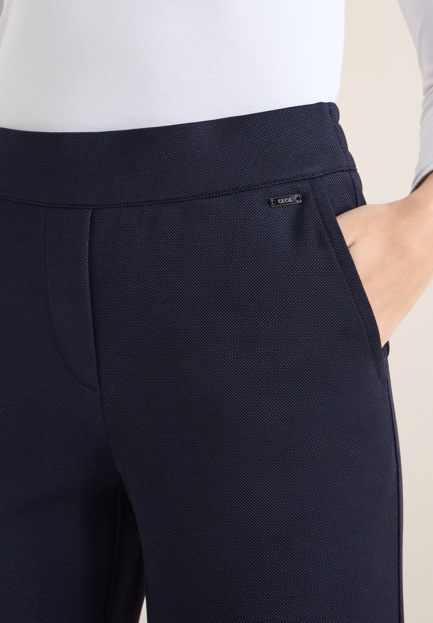 CECIL Damen Wide Leg Hose im "Style Neele" - dunkelblau