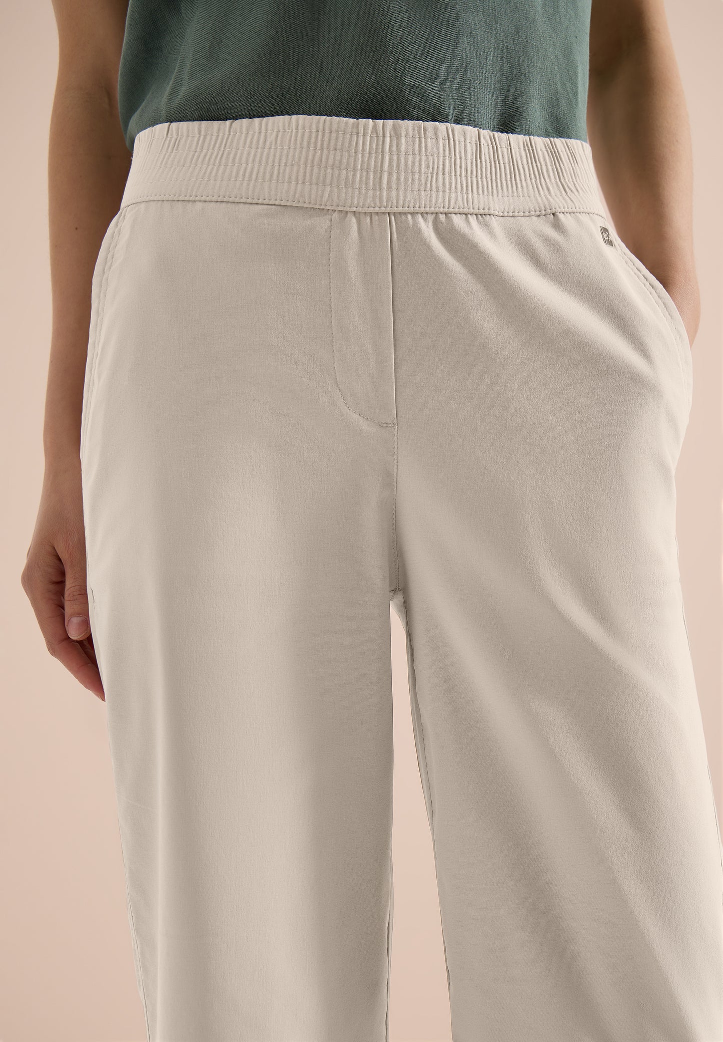 CECIL - High Waist Wide Leg Hose im Loose Fit - Farbe: grain beige