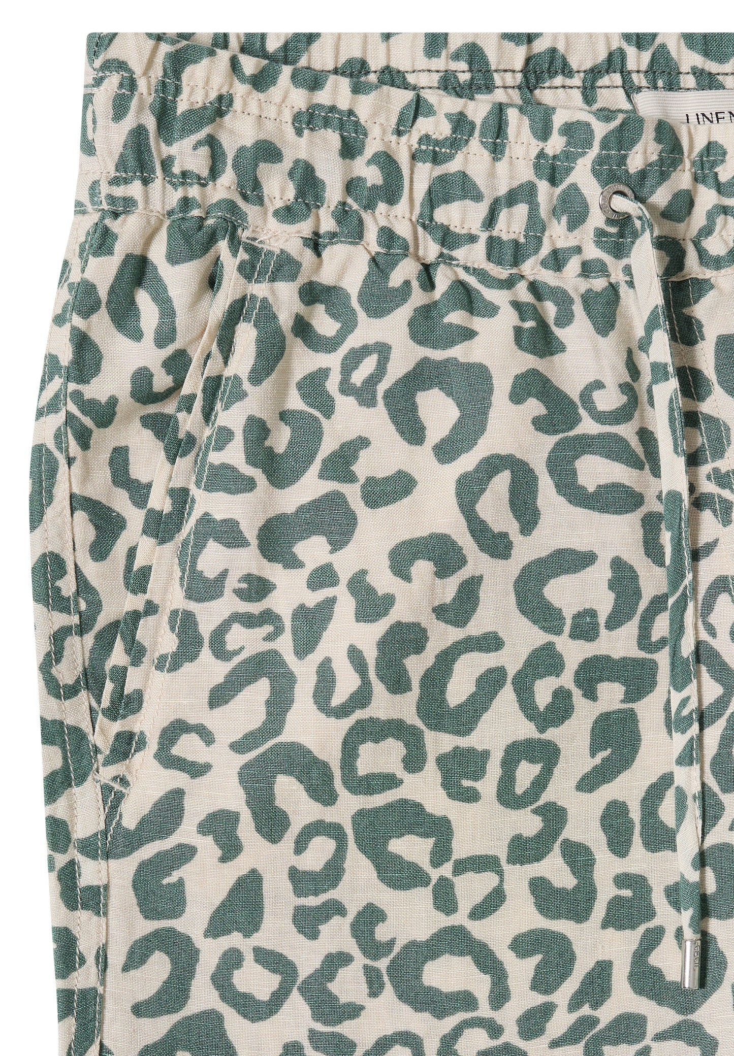 CECIL - Wide Leg Hose aus Leinenmix im Leoprint - Farbe: macadamia beige