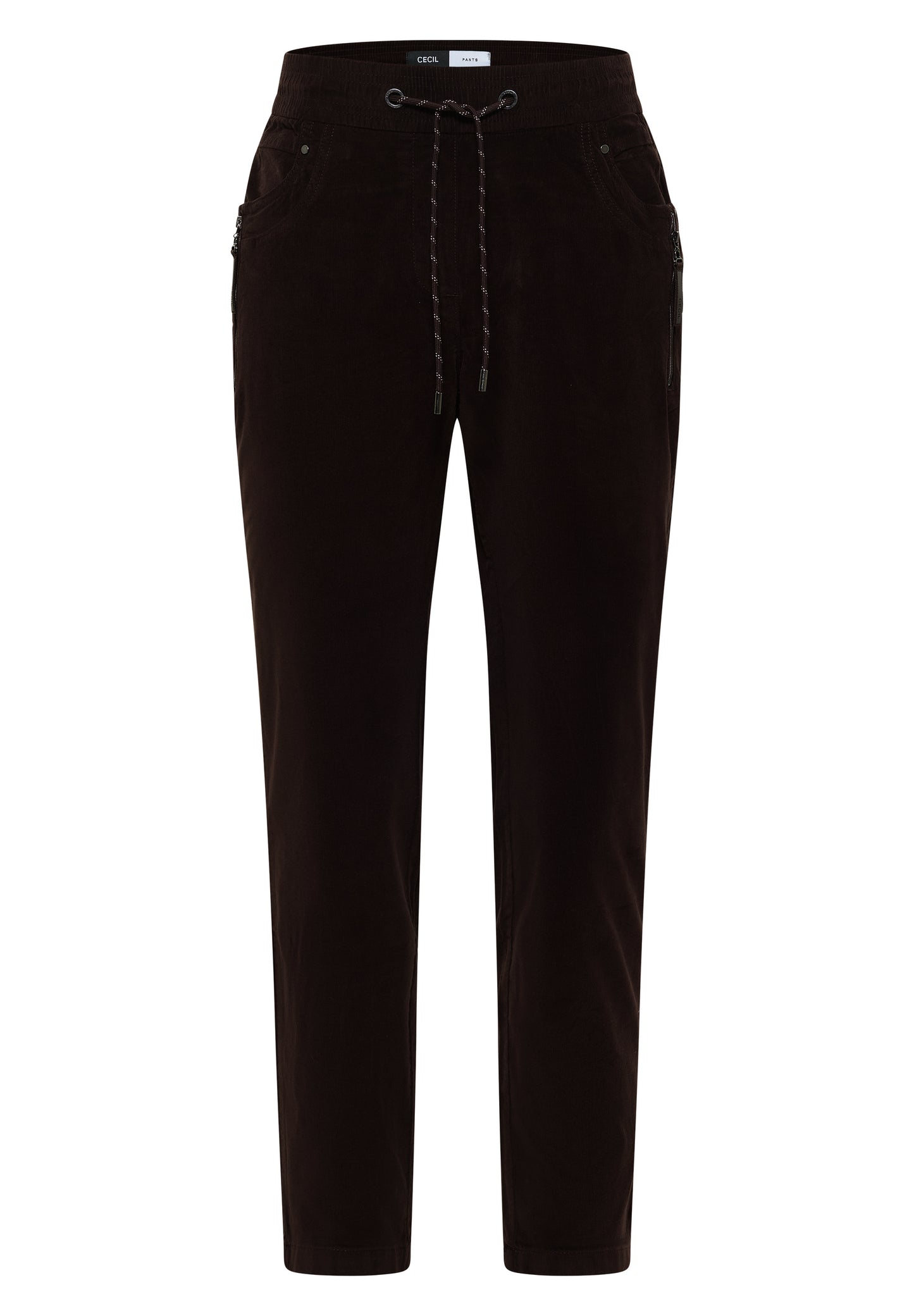 CECIL - Mid Waist Slim Leg Hose im Casual Fit - Farbe: truffle brown