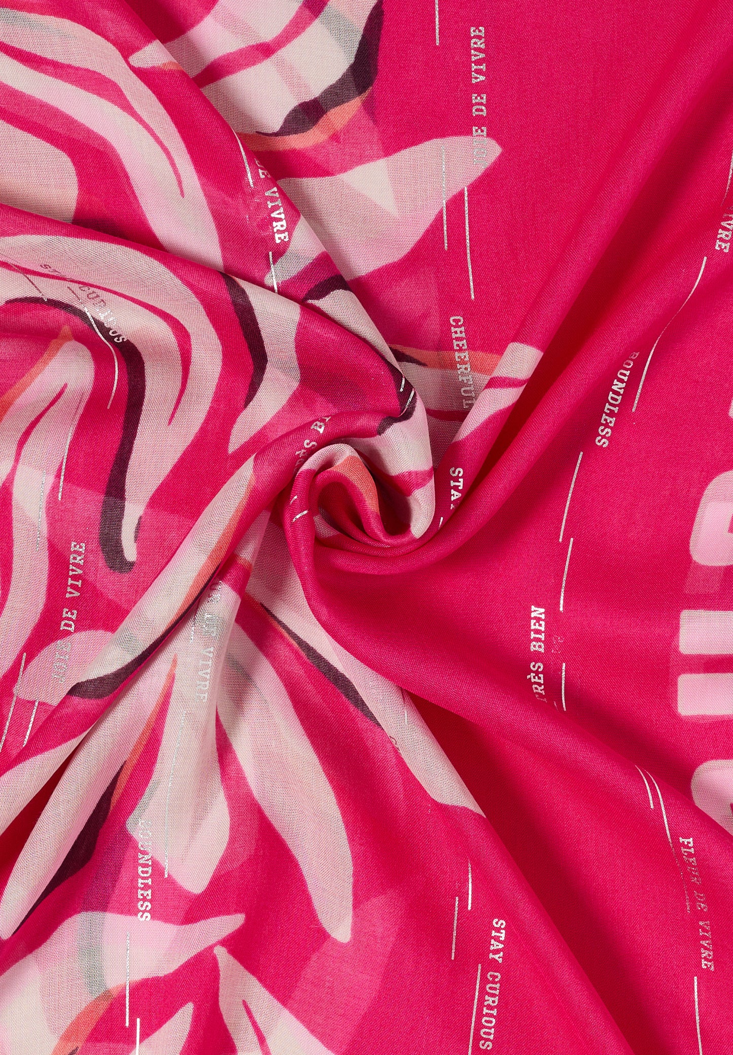 CECIL - Loop-Schal mit Mustermix - Farbe: beetroot pink