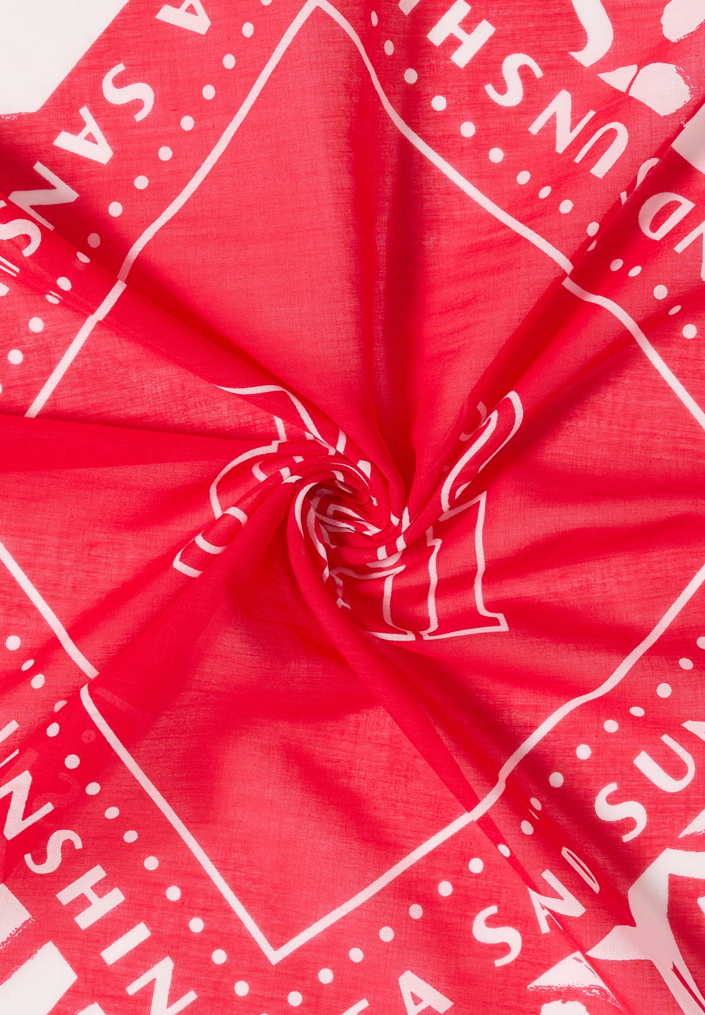 CECIL - Bandana mit Print und Wording - Farbe: glazed apple red