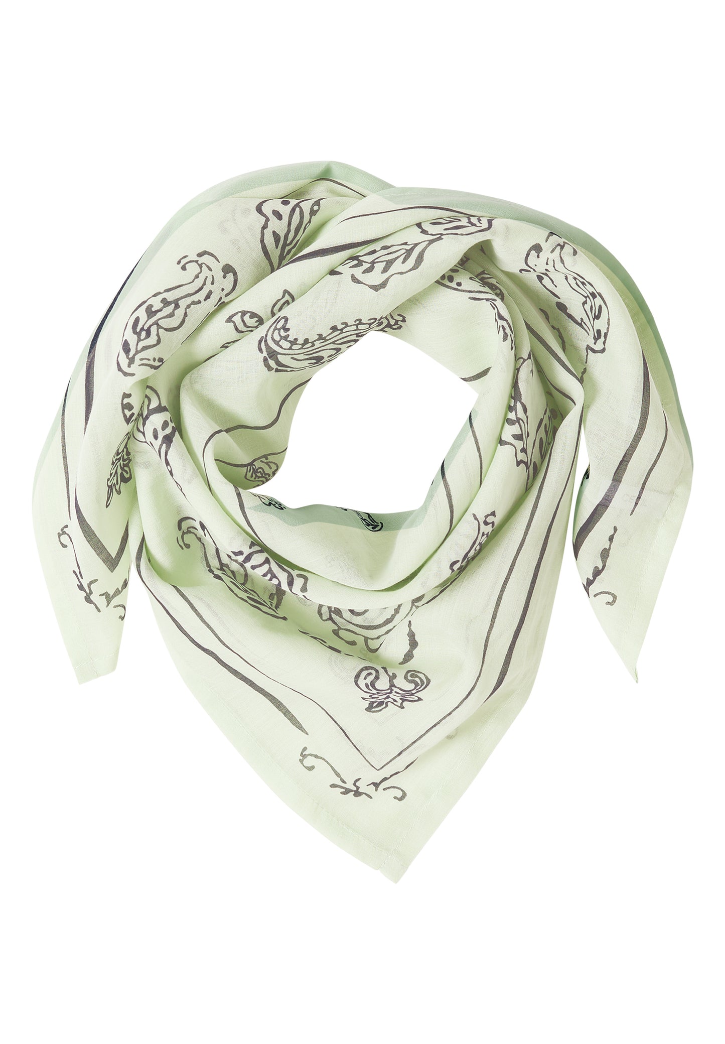 CECIL - Bandana aus Baumwolle mit Print - Farbe: raw matcha lime