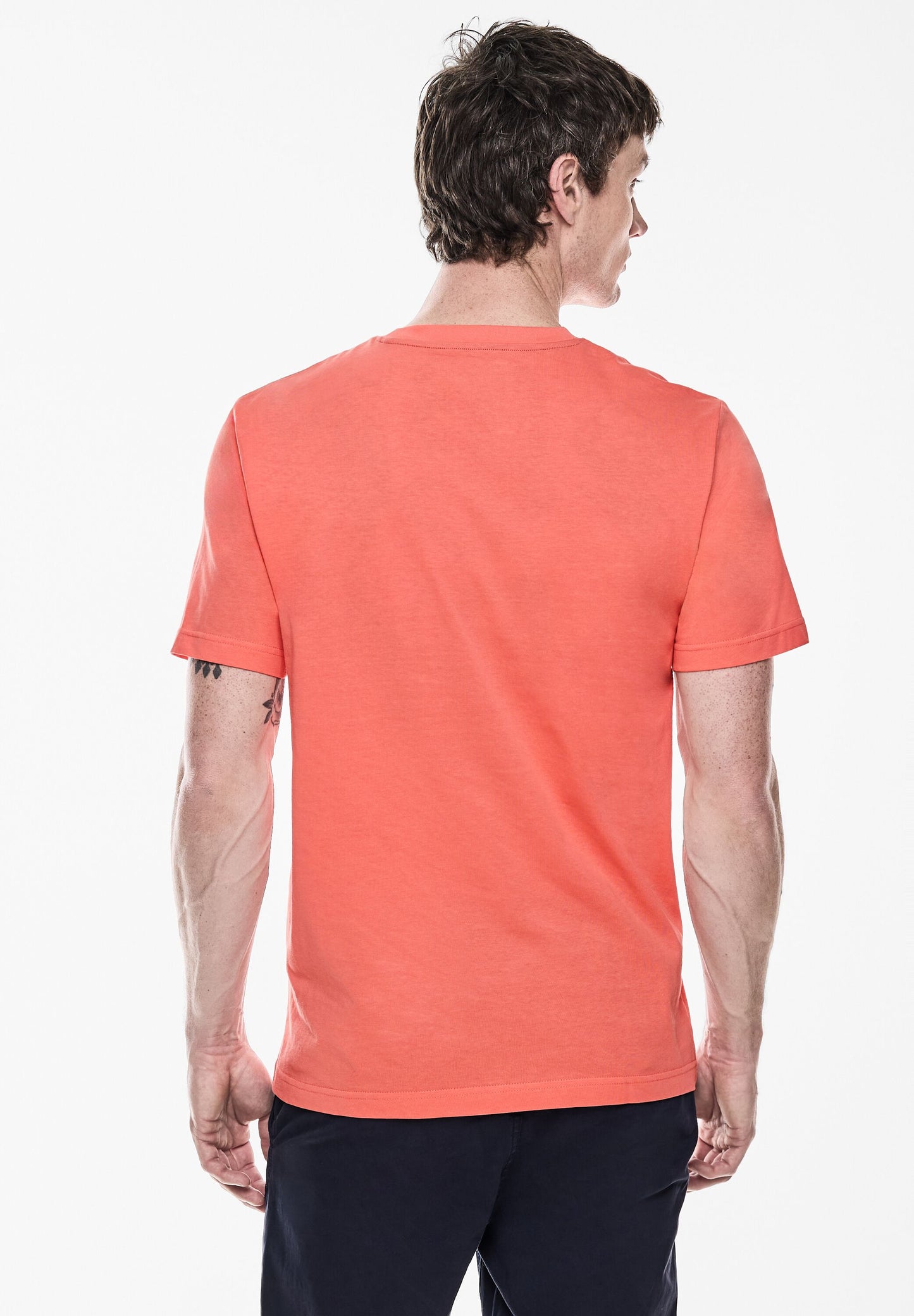 Street One MEN - Herren T-Shirt mit Chestprint - sea coral red
