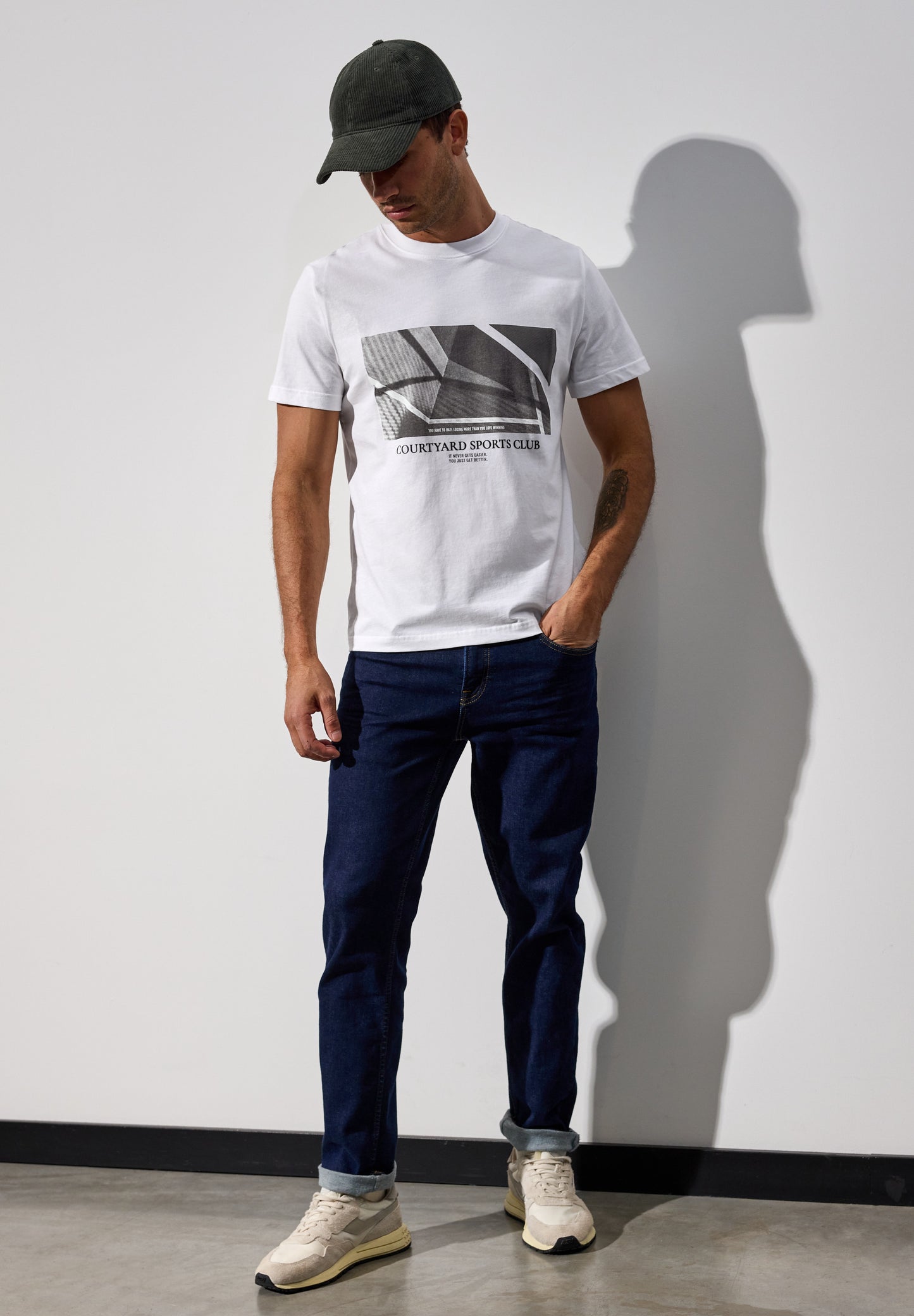 Street One MEN T-Shirt mit Print - Farbe: bright white