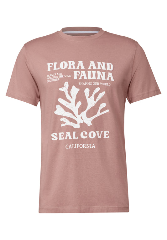 Street One MEN T-Shirt mit maritimem Print - Farbe: pastel peach