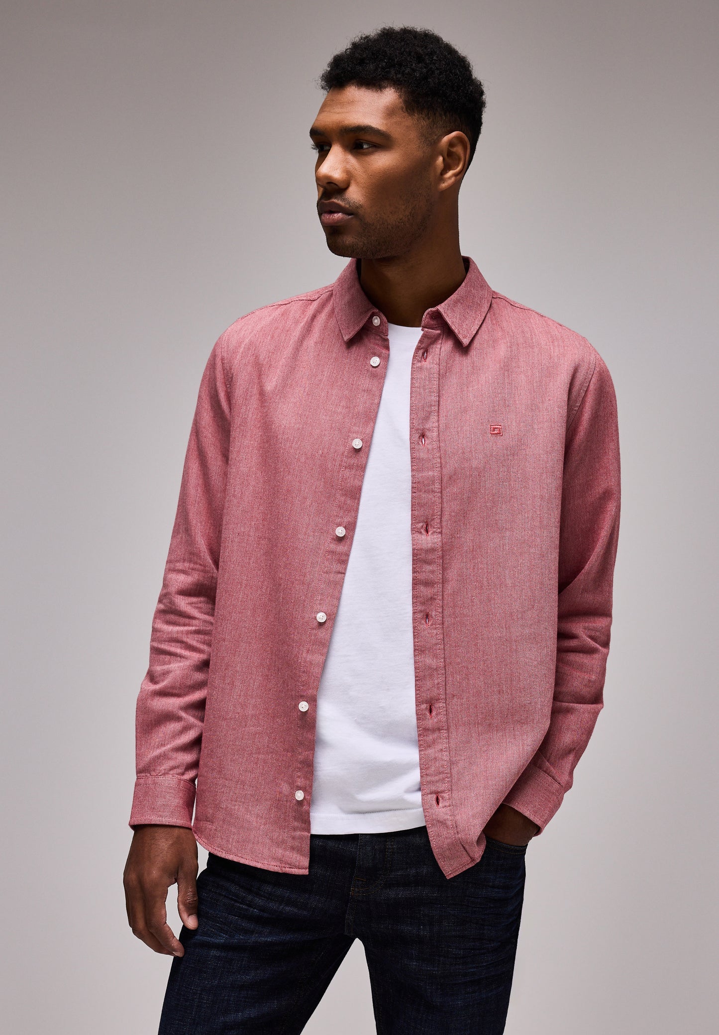 Street One MEN Two Tone Flannelhemd - Farbe: real red