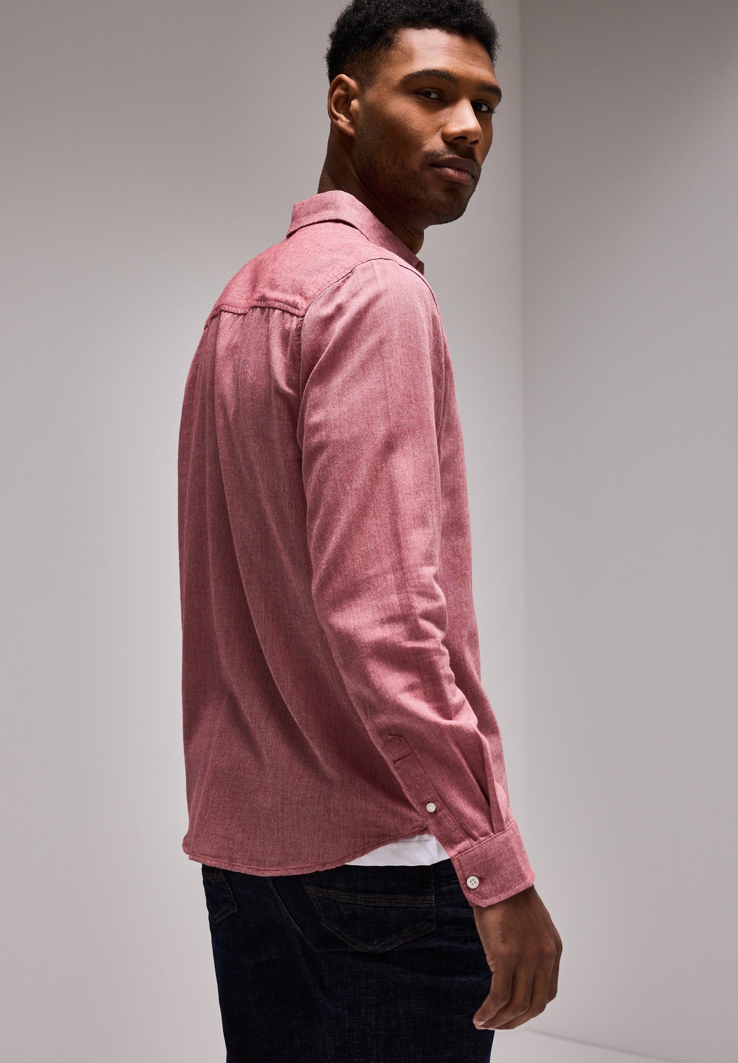 Street One MEN Two Tone Flannelhemd - Farbe: real red