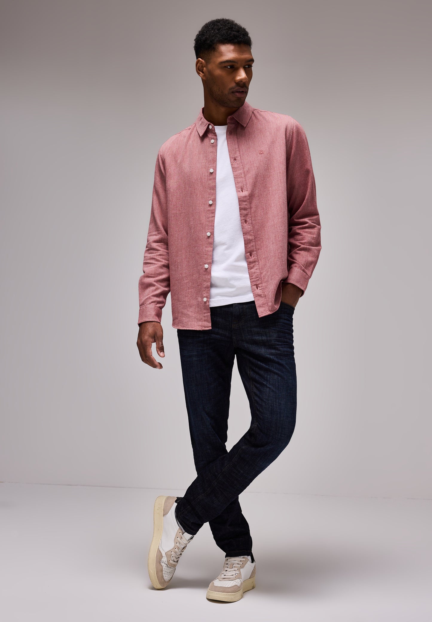 Street One MEN Two Tone Flannelhemd - Farbe: real red