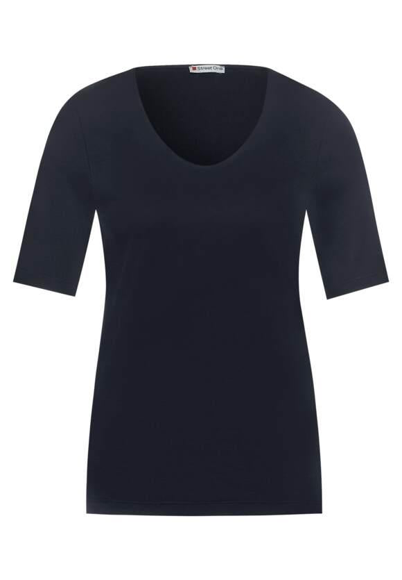 Street One Basic Kurzarmshirt - Farbe: blau