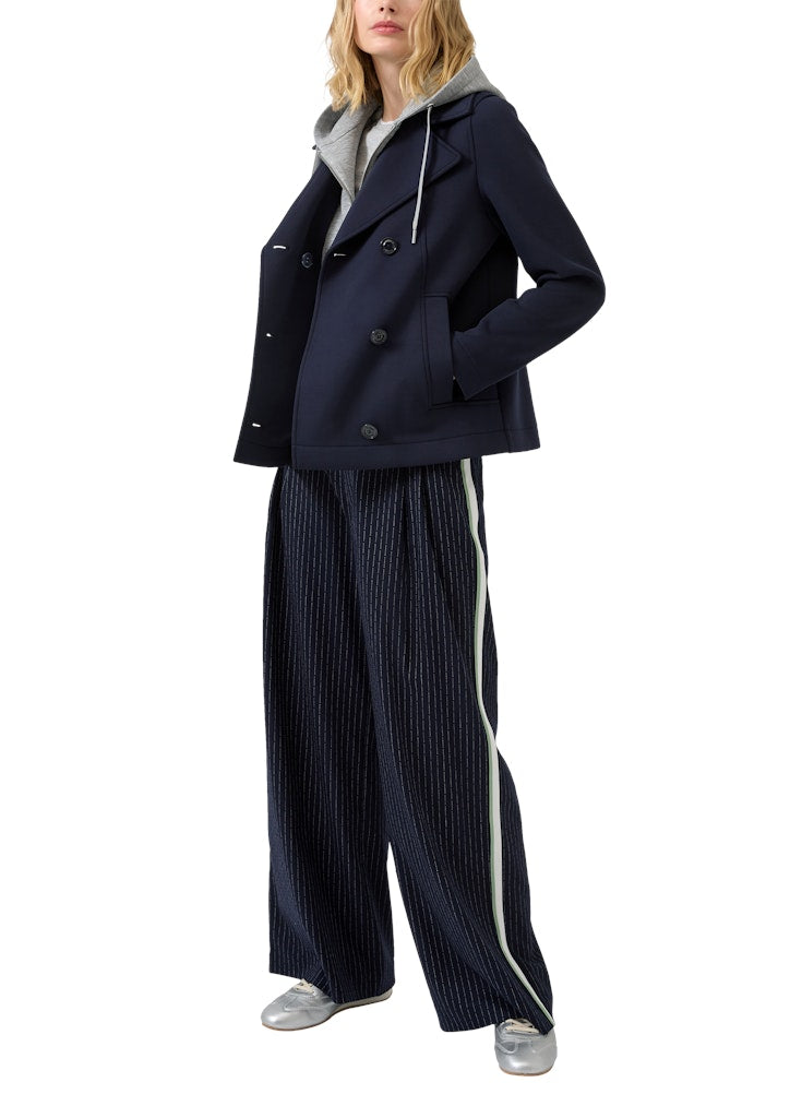 s.Oliver - Caban-Jacke aus Scuba mit herausnehmbarem Einsatz - Farbe: Navy