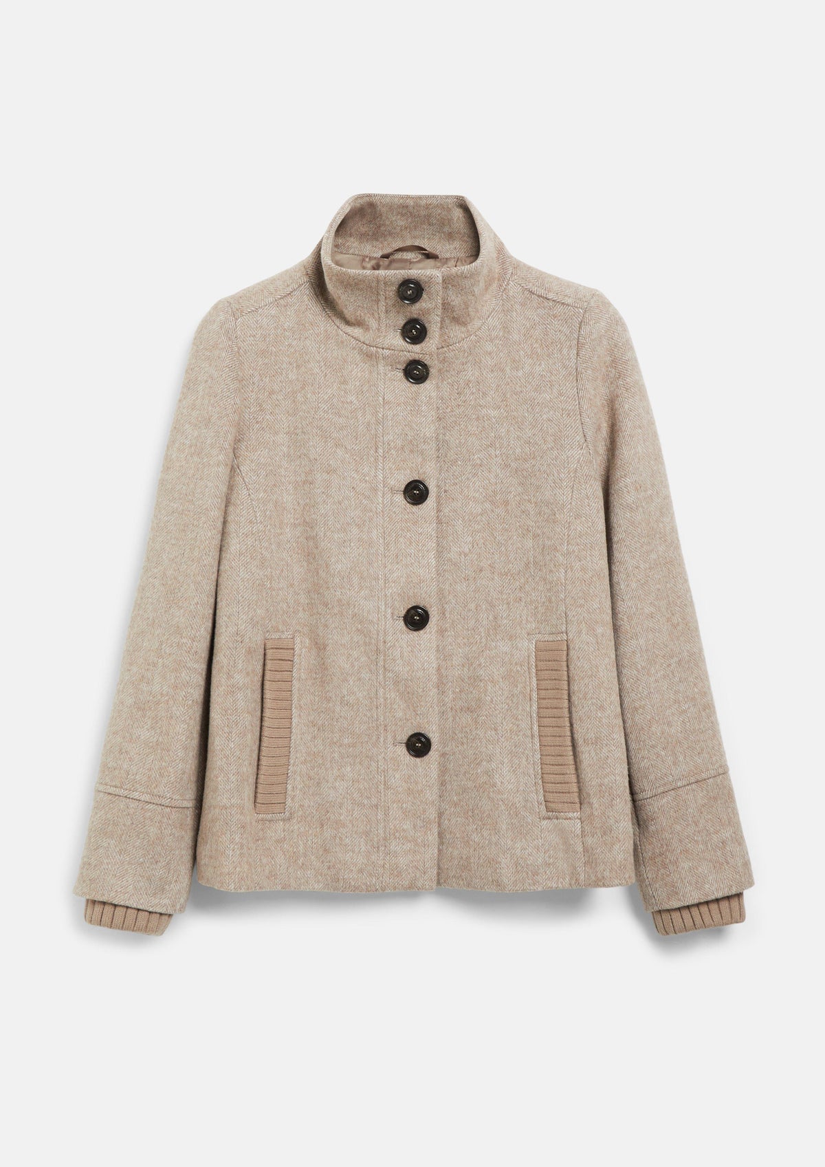 s.Oliver - Wollmix-Jacke im Slim Fit - Farbe: Beige beige
