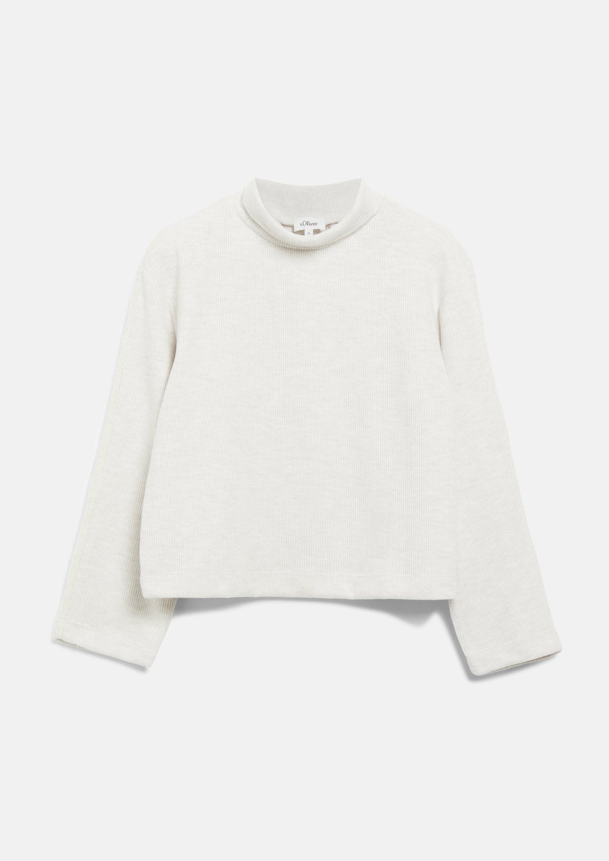 s.Oliver - Weiches Sweatshirt mit Stehkragen - Farbe: Beige beige