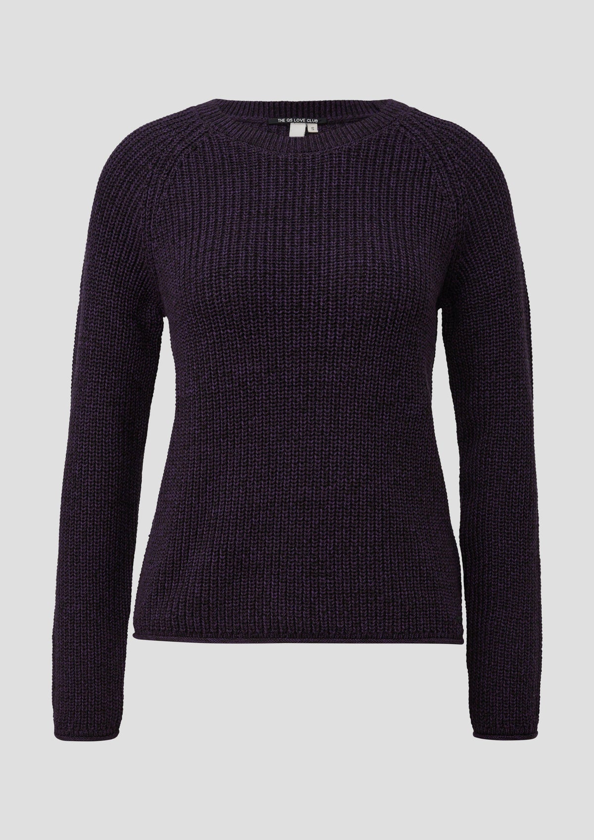 QS - Strickpullover aus Baumwollmix - Farbe: Lila lila