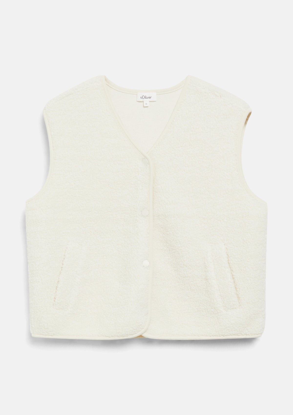 s.Oliver - Teddy-Weste / Relaxed Fit - Farbe: Beige beige