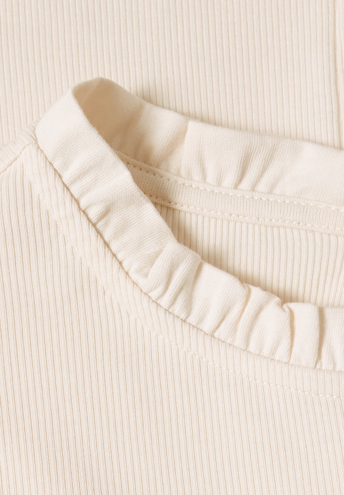 Street One Damen Langarmshirt mit Rundhals und Rüschen - Beige pure beige