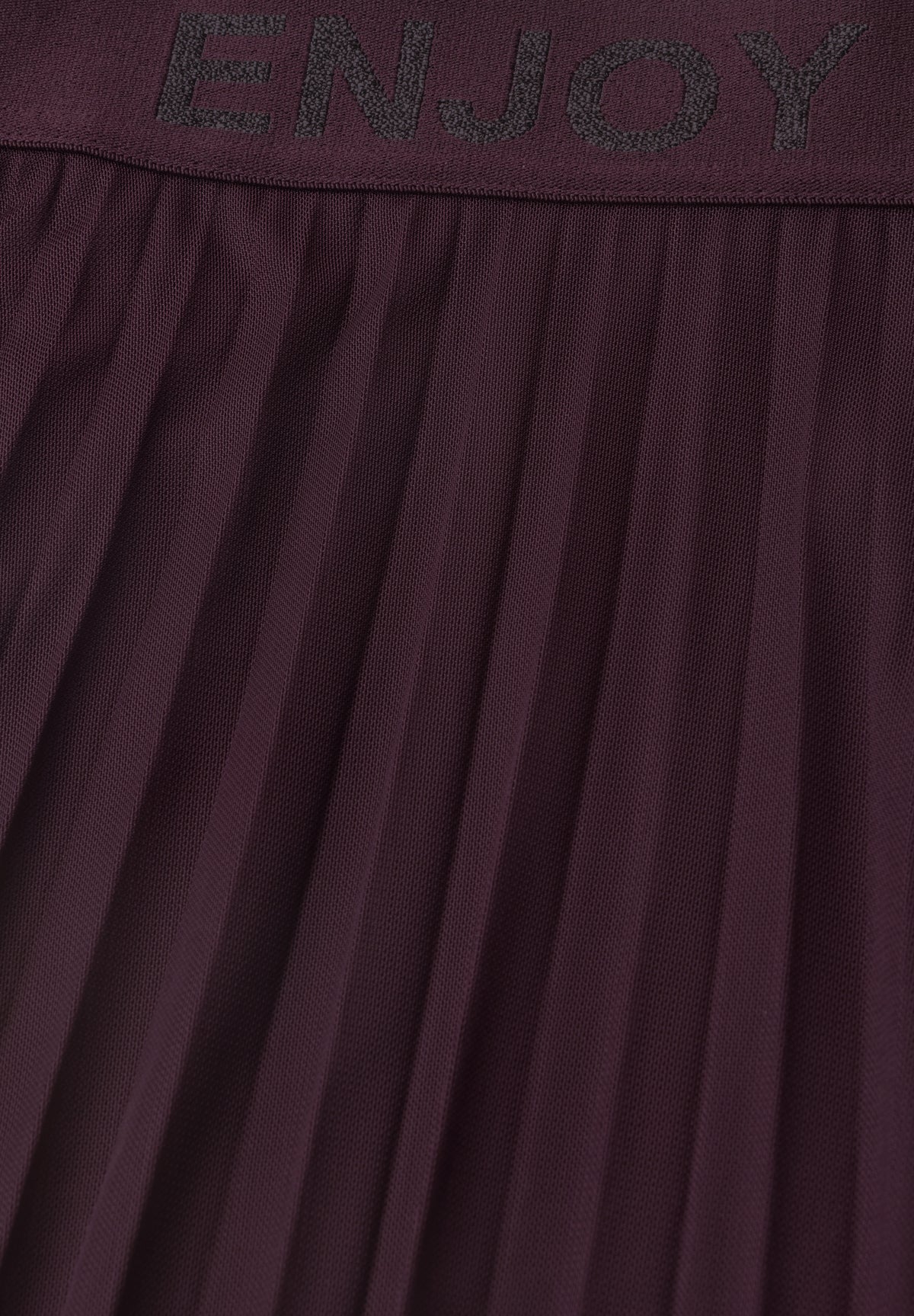 Street One Damen Mesh-Midirock mit Plissée - Pflaume berry plum