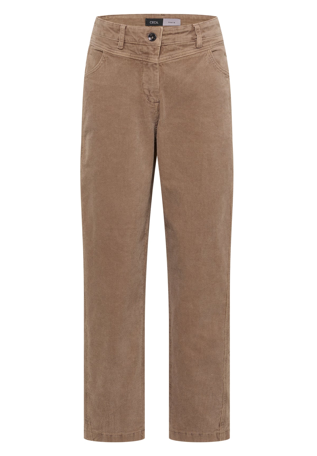 CECIL Damen Mid Waist Barrel Leg Cordhose - Mokkabraun creamy mocha