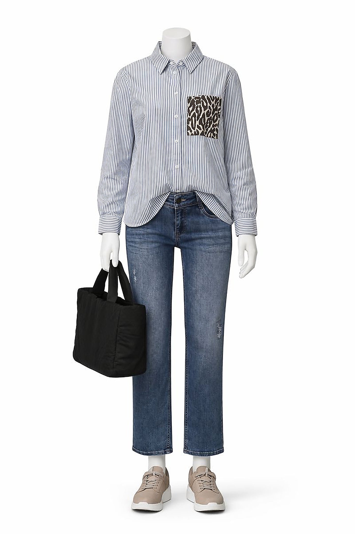 Street One - Gestreifte Hemdbluse - Farbe: original blue