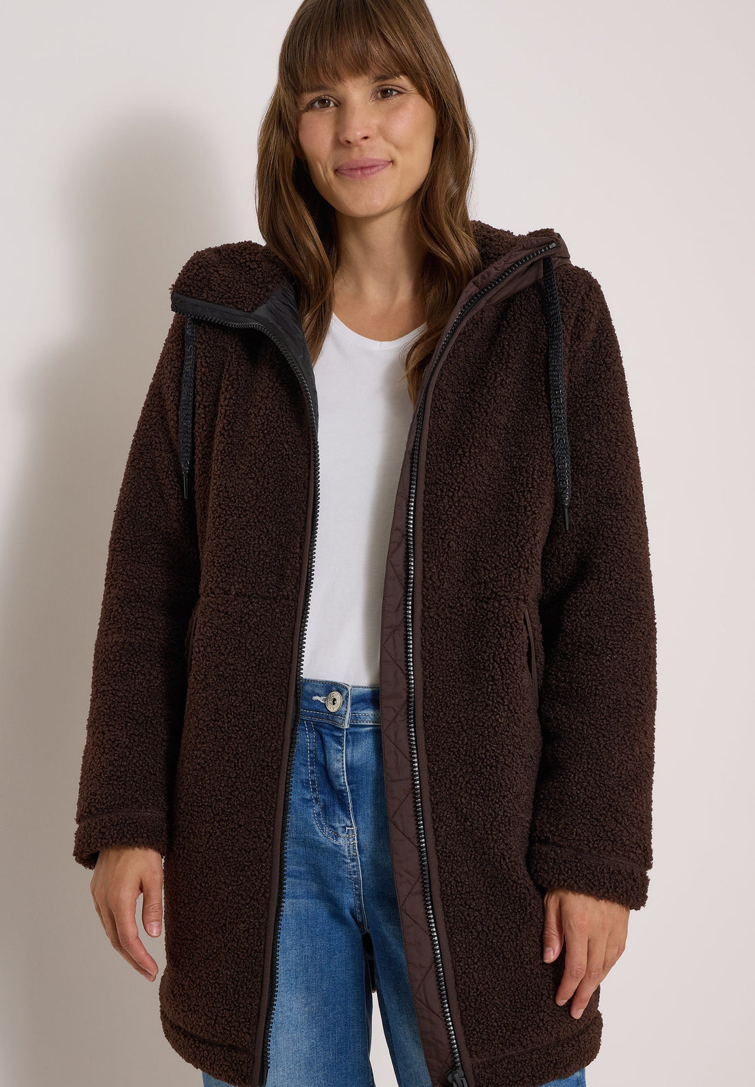CECIL Teddy-Mantel B101452 – Strukturmix in zwei Farben
