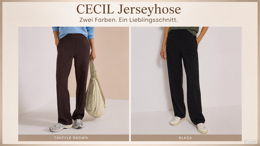 CECIL Jerseyhose – High Waist und Straight Leg