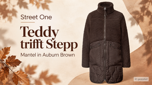 Street One Teddymantel – Strukturmix in Auburn Brown