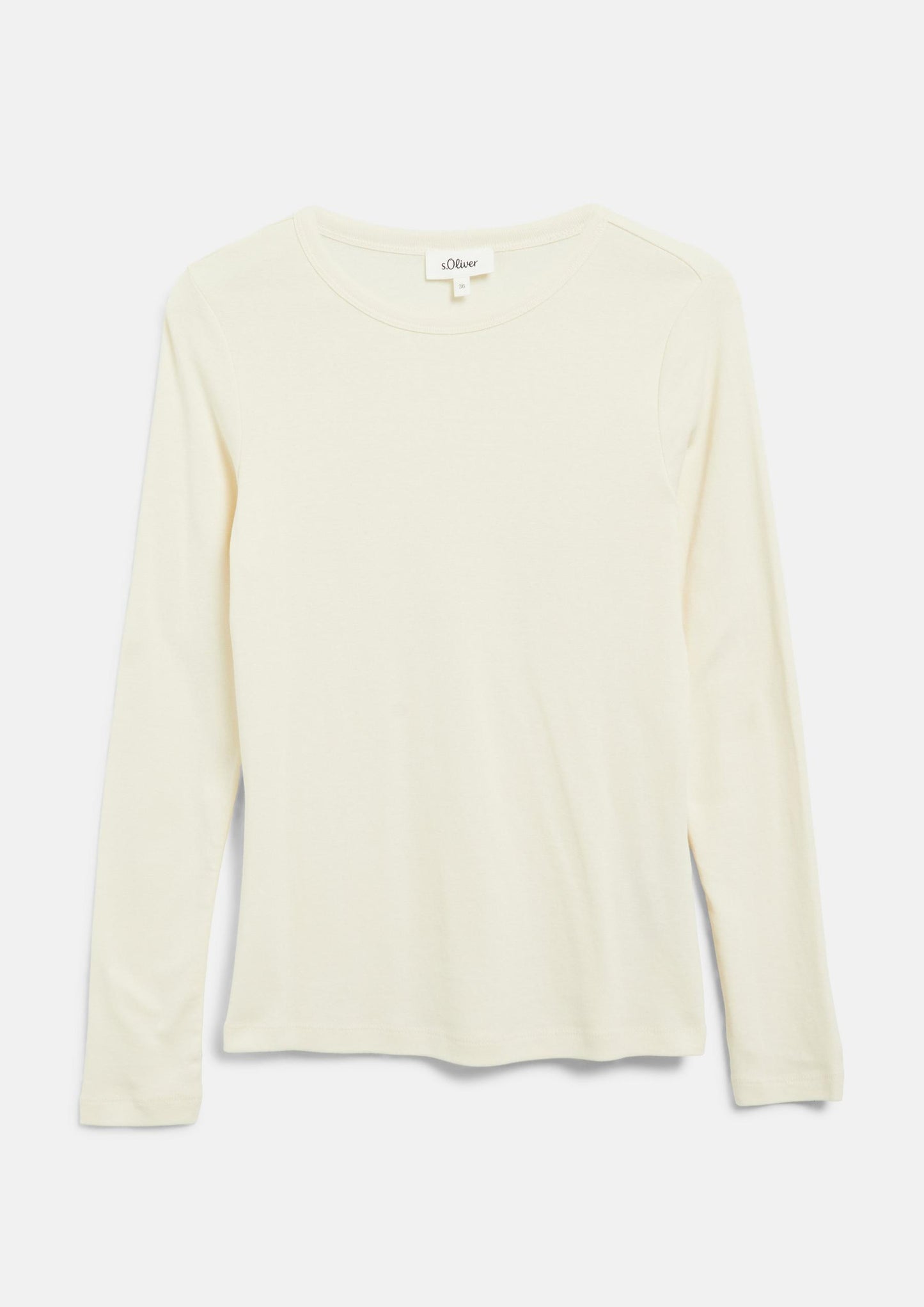 s.Oliver - Longsleeve im Slim Fit - Farbe: Champagner