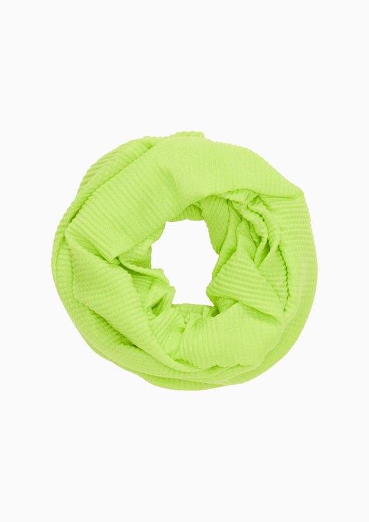 s.Oliver - Plissierter Loop-Schal - Farbe: limettengrün