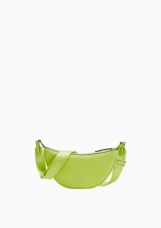 s.Oliver - Hobo-Bag mit Logo-Schultergurt - Farbe: limettengrün