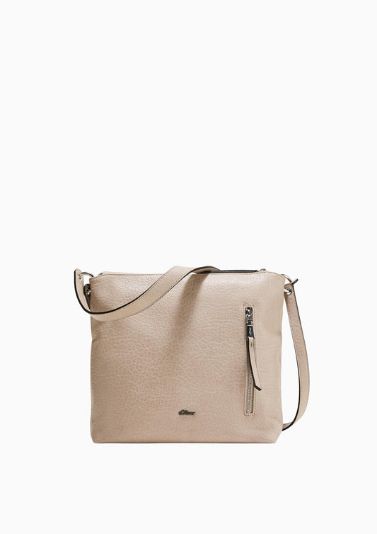 s.Oliver - Hobo-Tasche mit Reißverschlusstasche - Farbe: helles beige