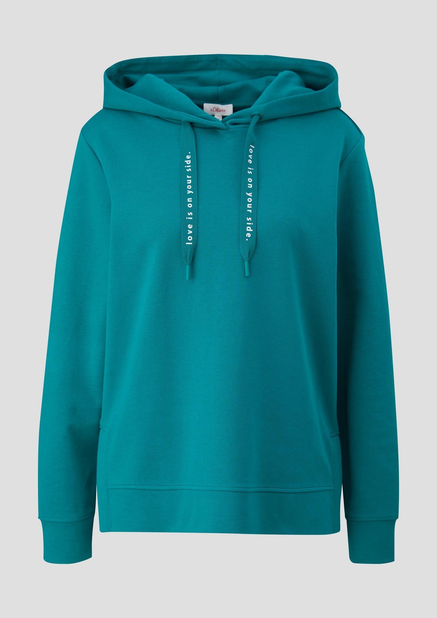s.Oliver - Weiches Sweatshirt mit Kapuze - Farbe: petrol