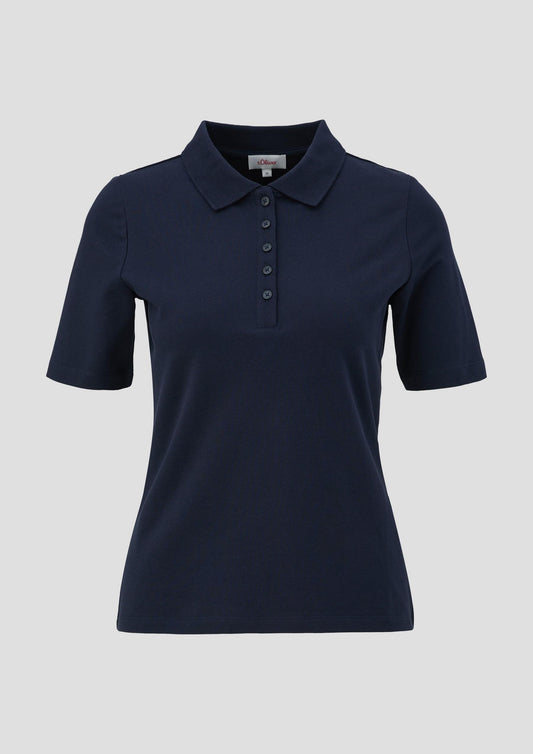 s.Oliver - Poloshirt aus Baumwollstretch - Farbe: navy