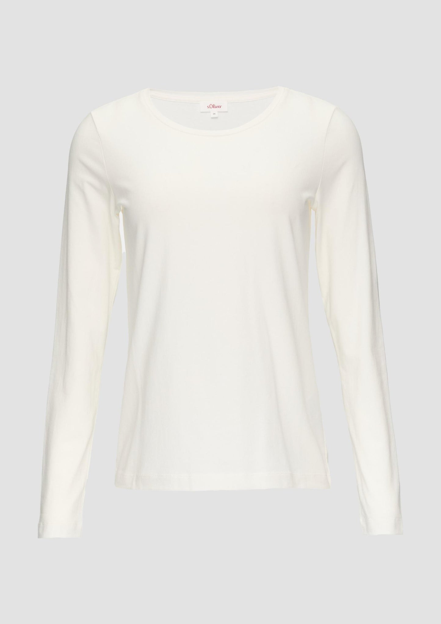 s.Oliver - Longsleeve im Slim Fit - Farbe: ecru