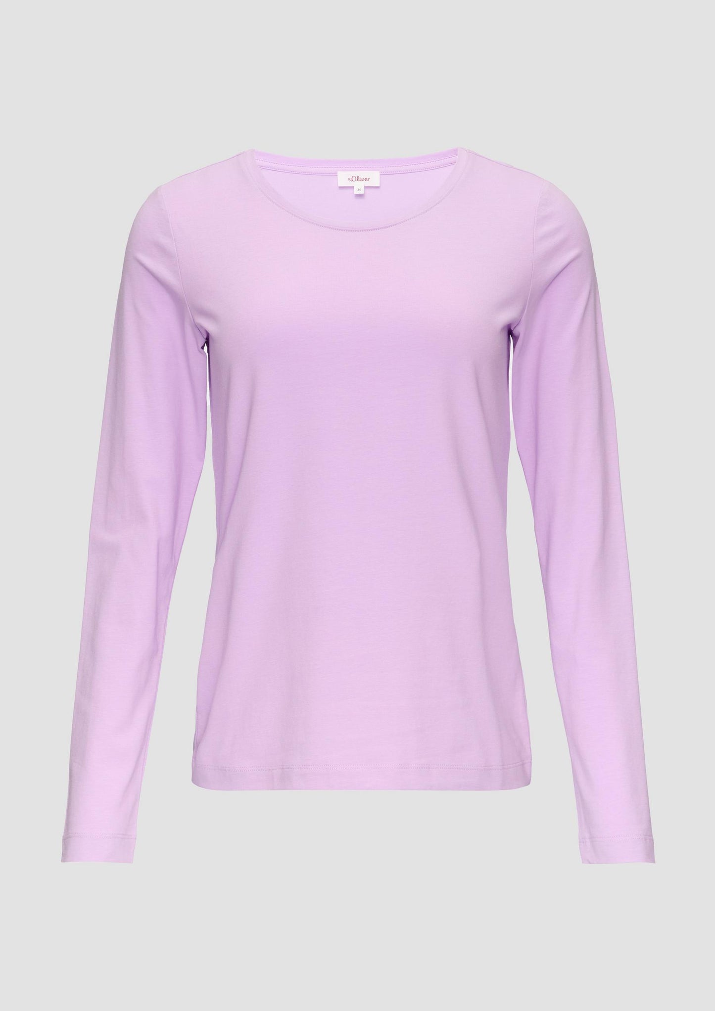 s.Oliver - Longsleeve im Slim Fit - Farbe: lavendel