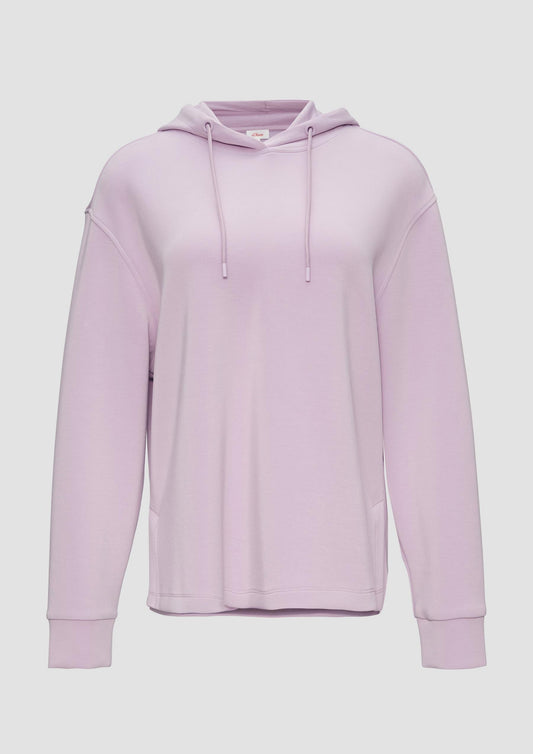 s.Oliver - Hoodie aus Scuba im Relaxed Fit - Farbe: lavendel